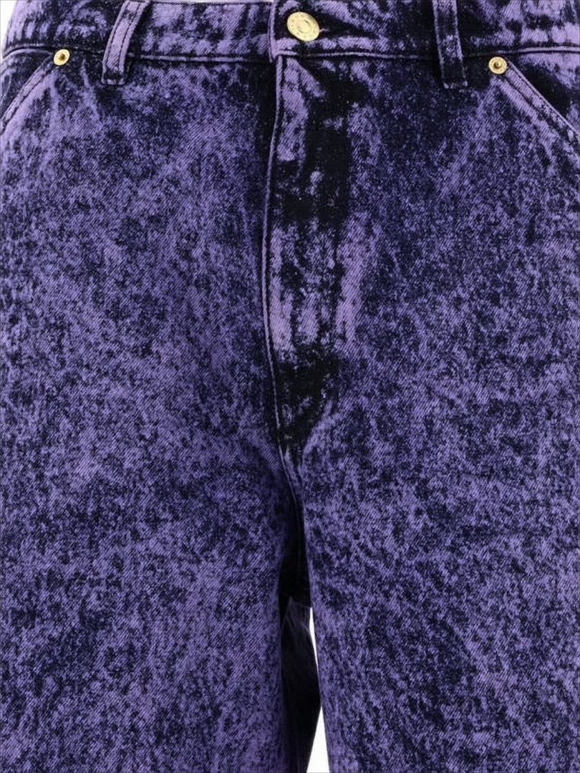 Marni Indigo Acid-Wash Denim Pants With Classic Five-Pocket Design