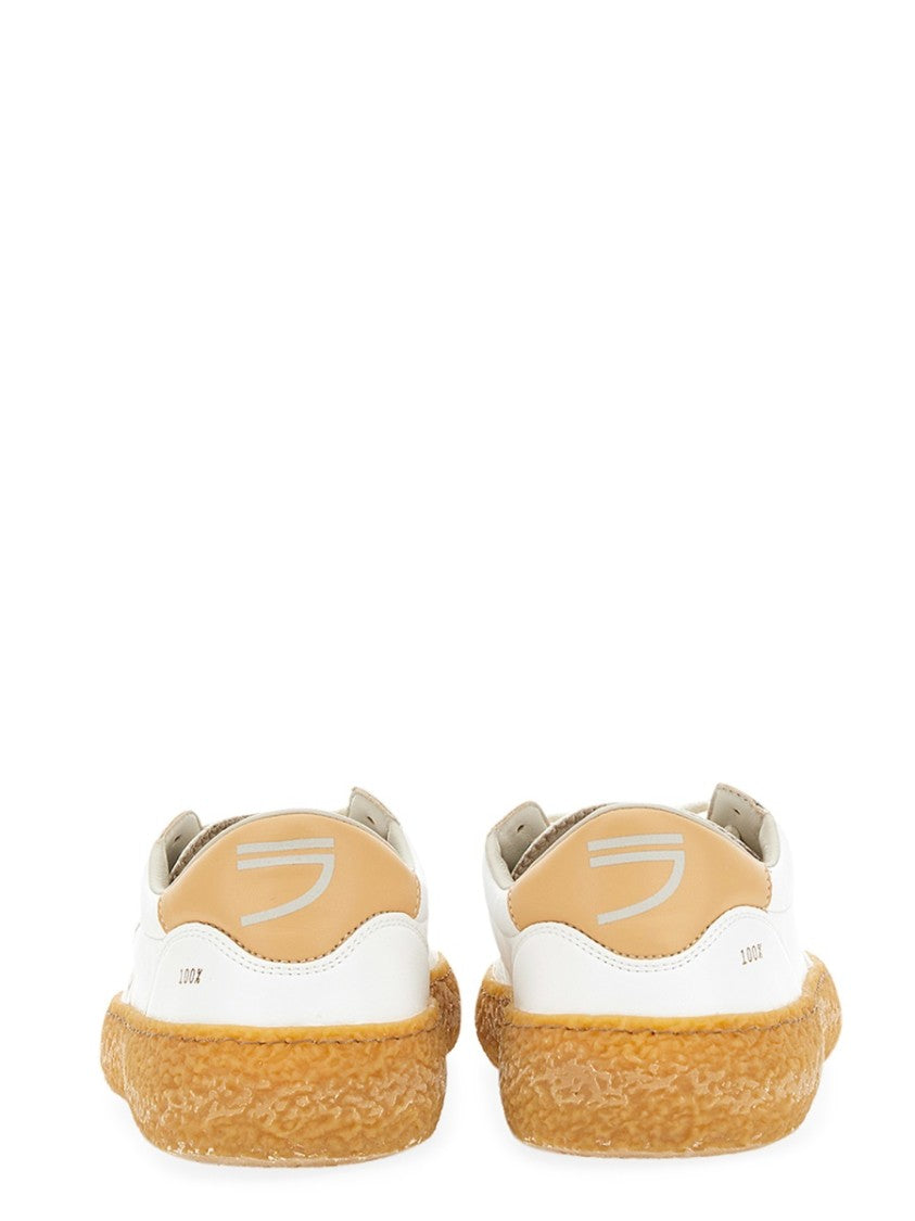 Puraai White Sneakers With Textured Details