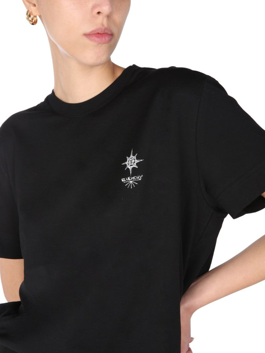 Givenchy Graphic Print Black Crew Neck T-Shirt
