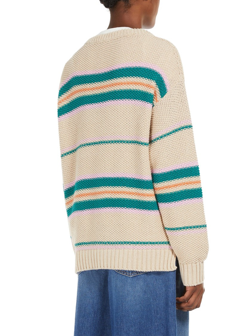 Max Mara Knit Sweater With Horizontal Stripes