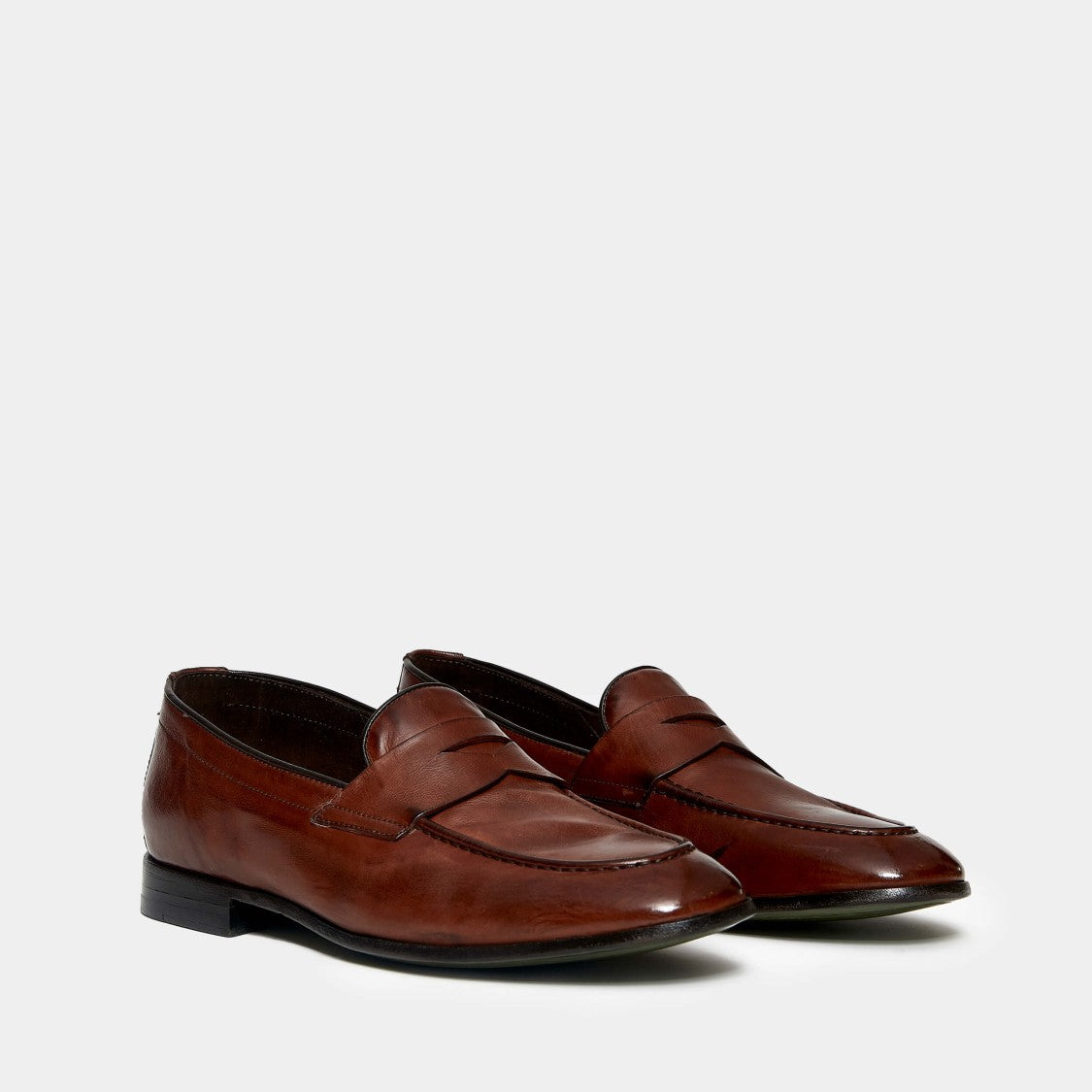 Green George Brown Leather Moccasin