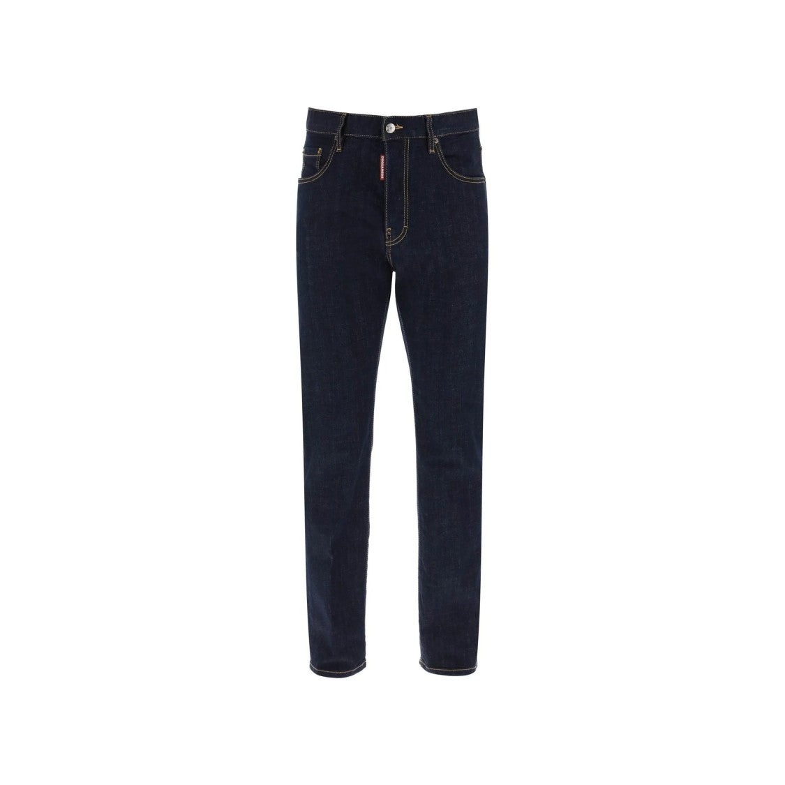 Dsquared2 Straight-Leg Cotton Denim Jeans With Logo Detail