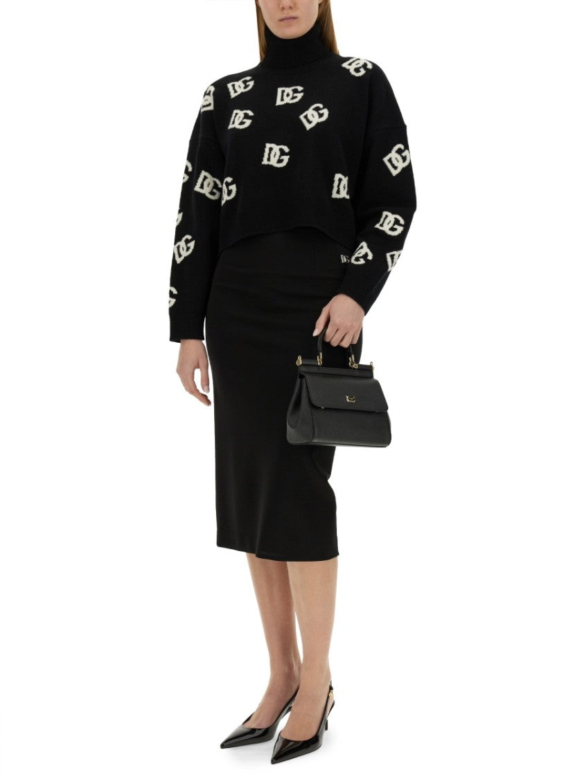 Dolce & Gabbana Jersey With Logo Inlay