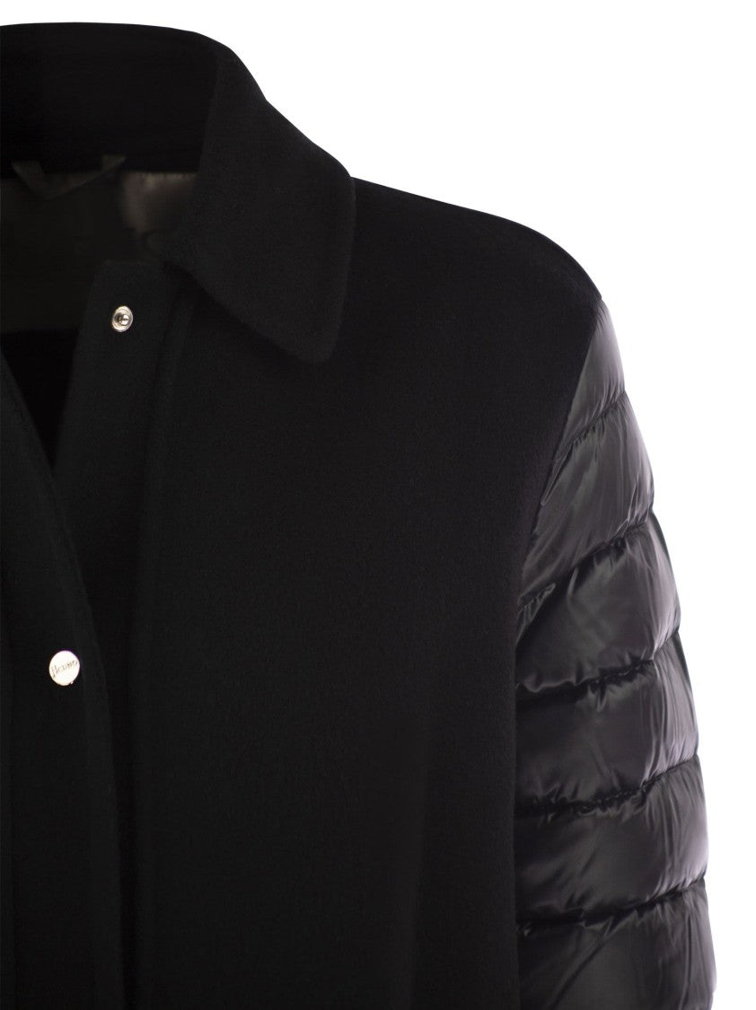 Herno Wool Down Sleeve Coat
