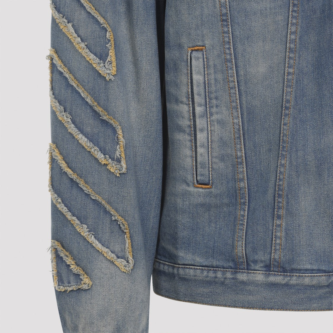Off-White Patch Skate Blue Cotton Jacket