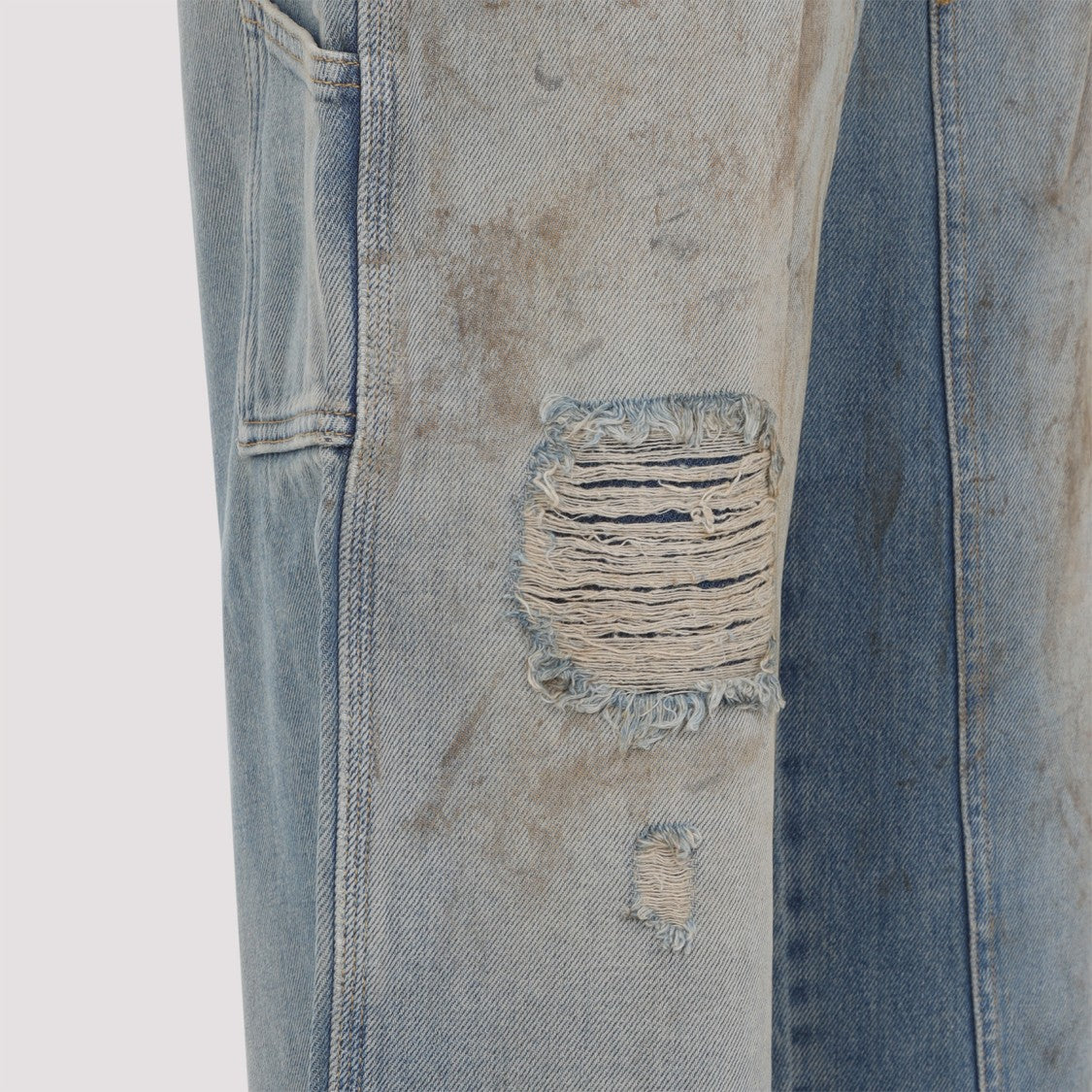 Golden Goose Painter Marley Light Blue Cotton Jeans