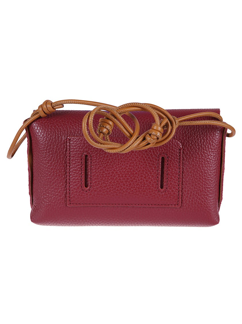 Zanellato Hammered Leather Clutch Bag With Twist Lock Closure