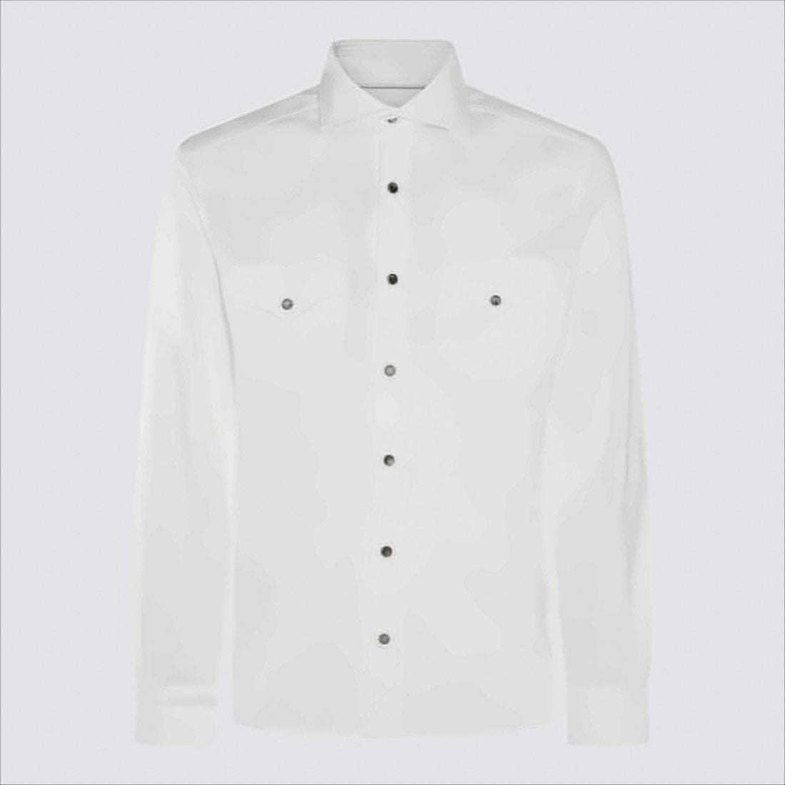 Brunello Cucinelli Long-Sleeve White Cotton Shirt
