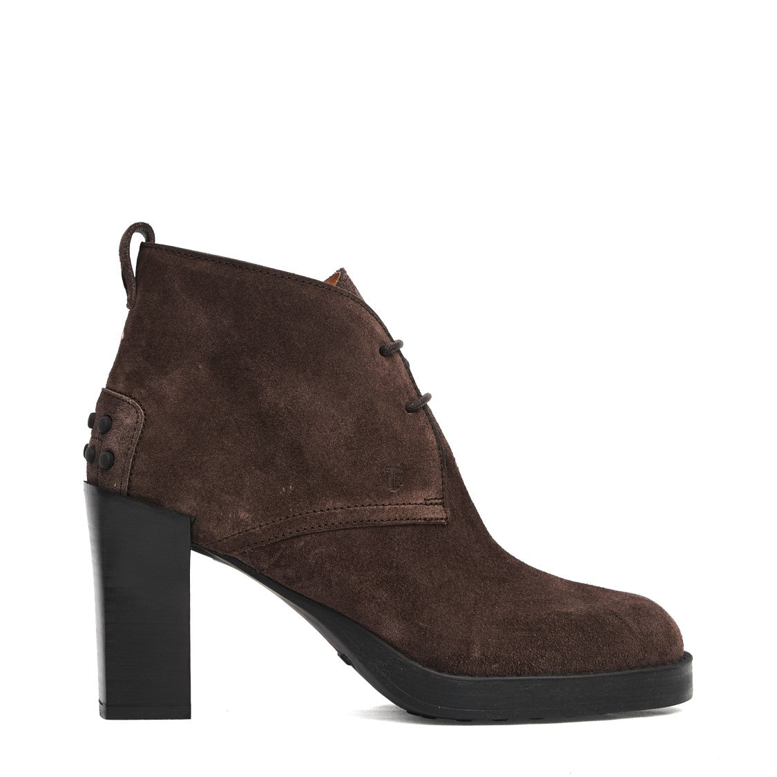 Tod's Brown Polish 80Mm Suede Lace-Up