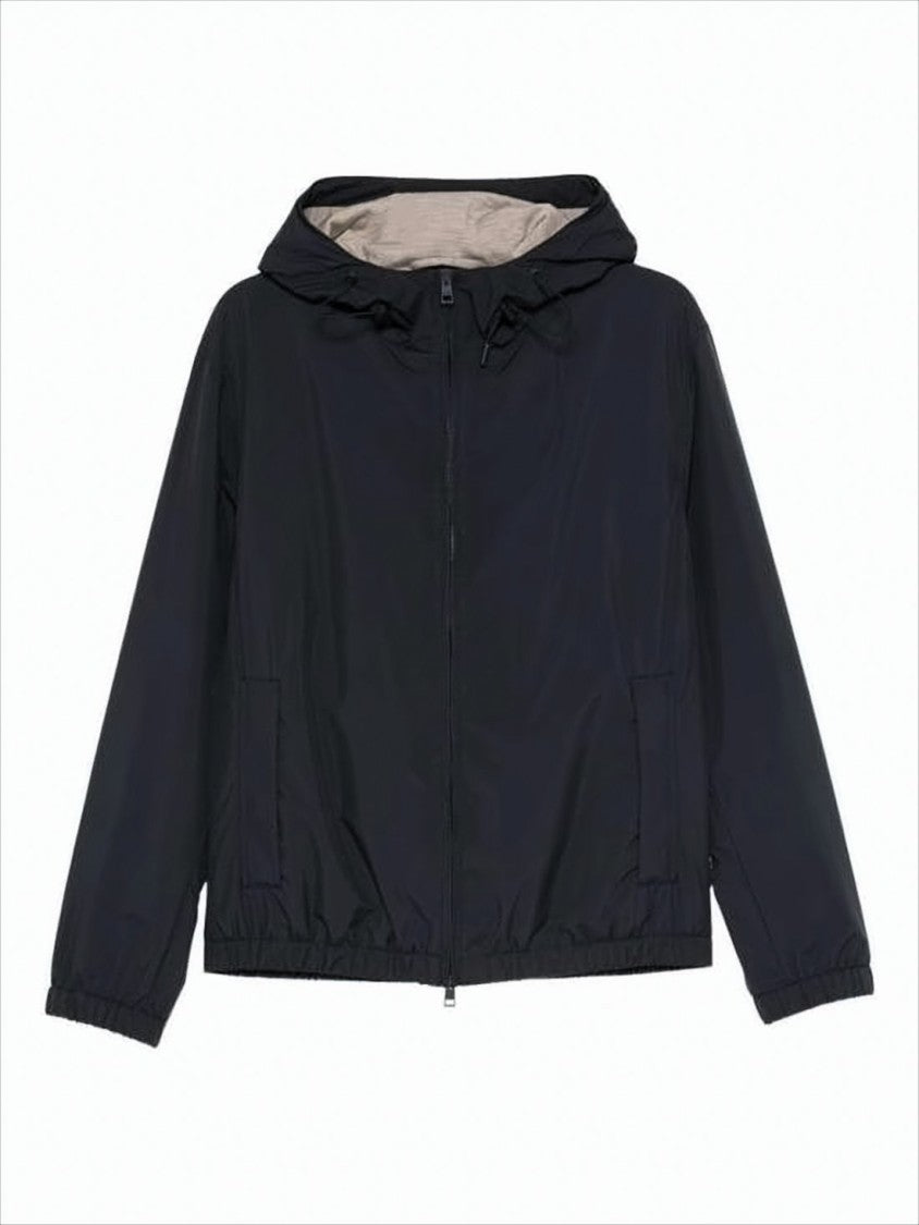 Lardini Lightweight Matte Finish Lardini Jacket With Adjustable Hood
