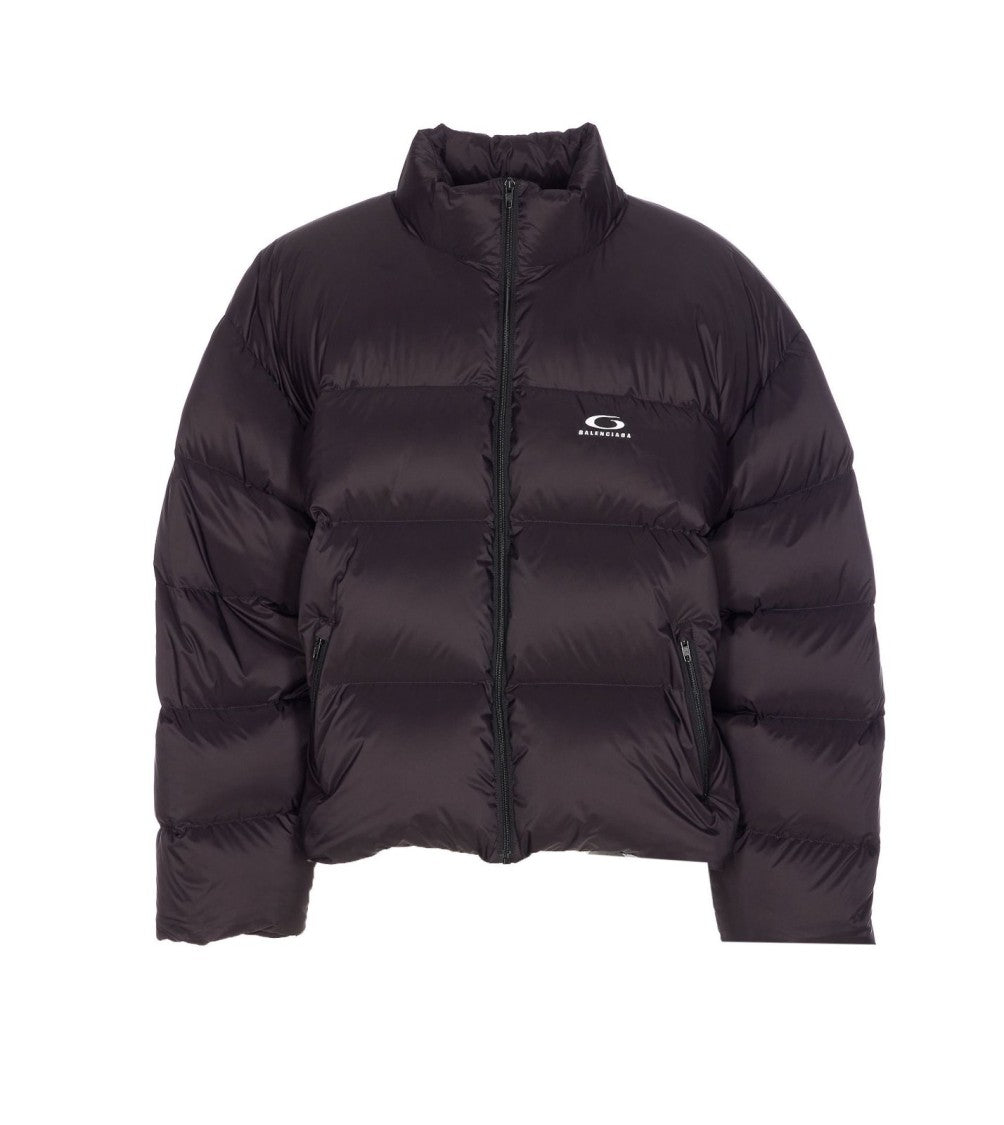 Balenciaga Logo Puffer Jacket – Black