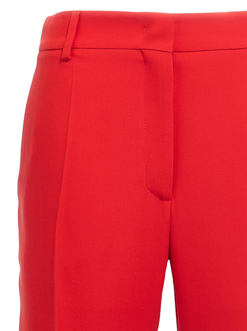 Valentino Garavani Silk Cady Trousers With Tailored Silhouette