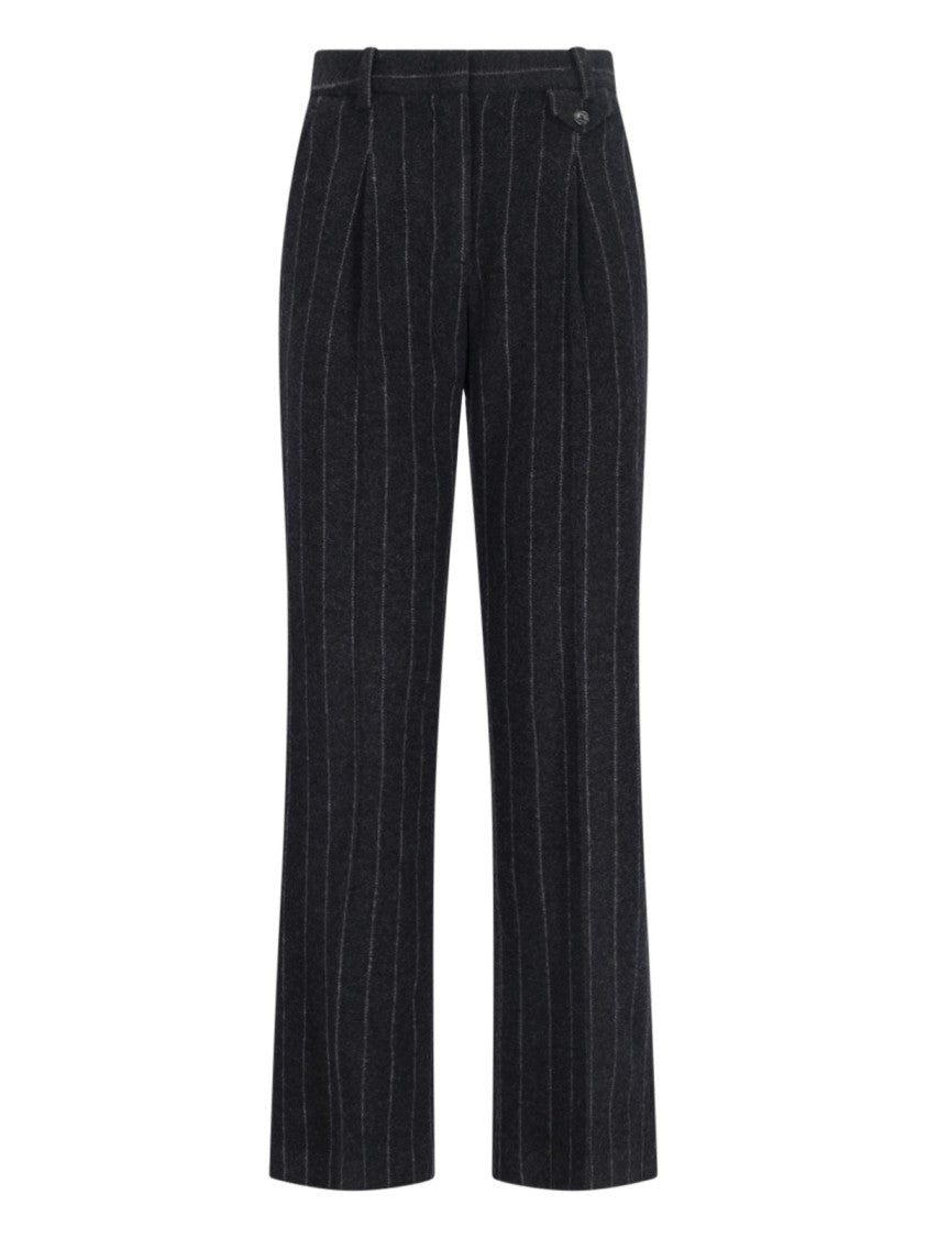The Garment Tailored Trousers In Black Wool Blend