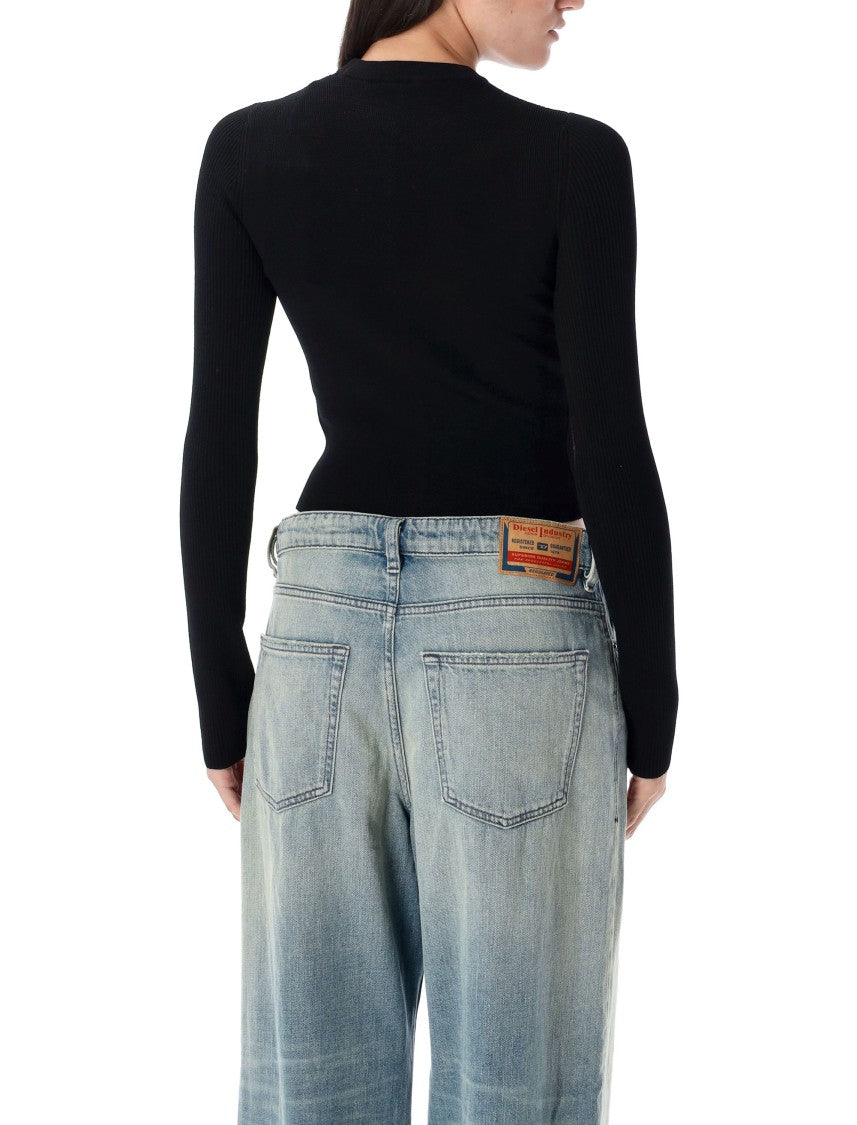 Diesel M-Valari Fitted Long-Sleeved Ribbed Top