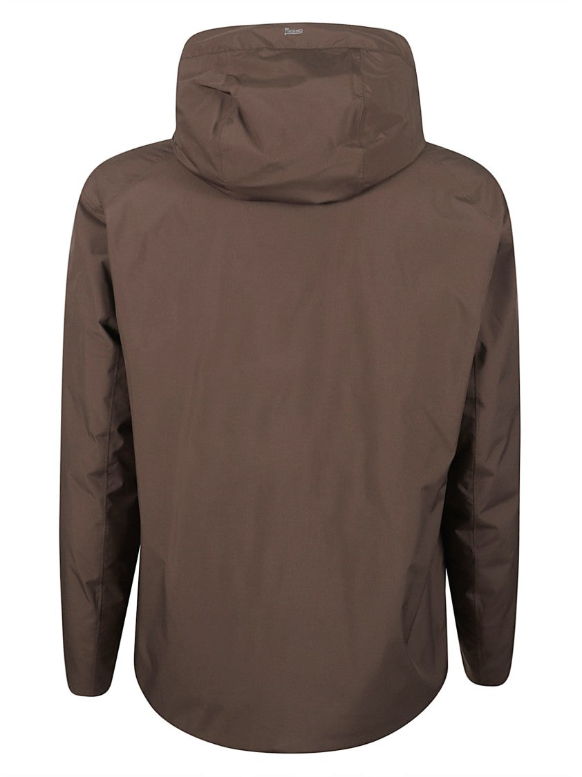 Herno Packable Down Jacket With Adjustable Hood And Concealed Pockets
