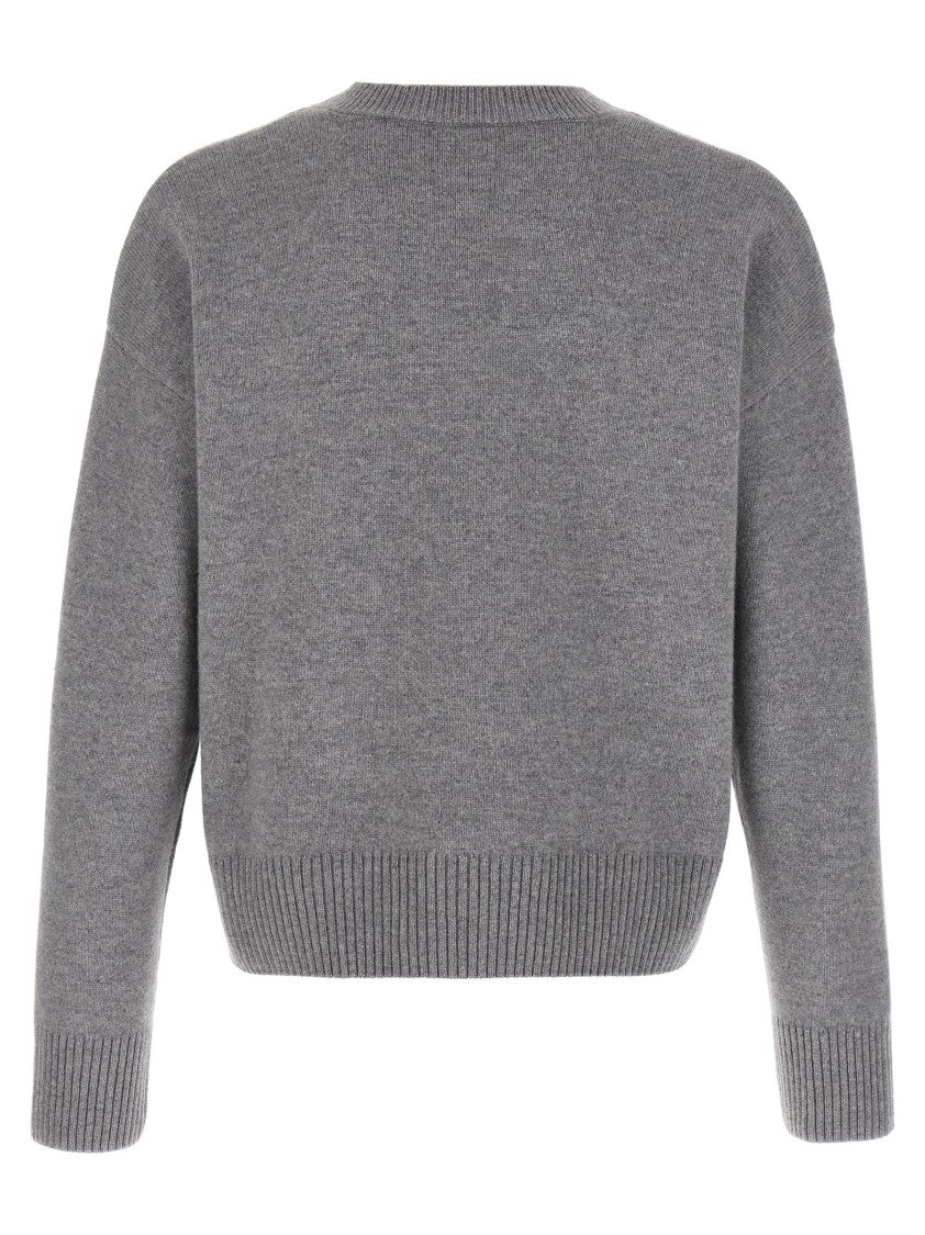 Ami Puff Logo Patch Sweater