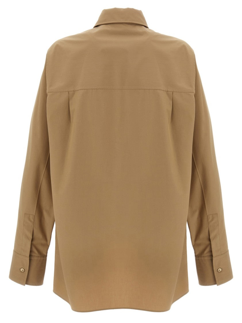 Gucci Cotton Poplin Shirt With Embossed Front Logo