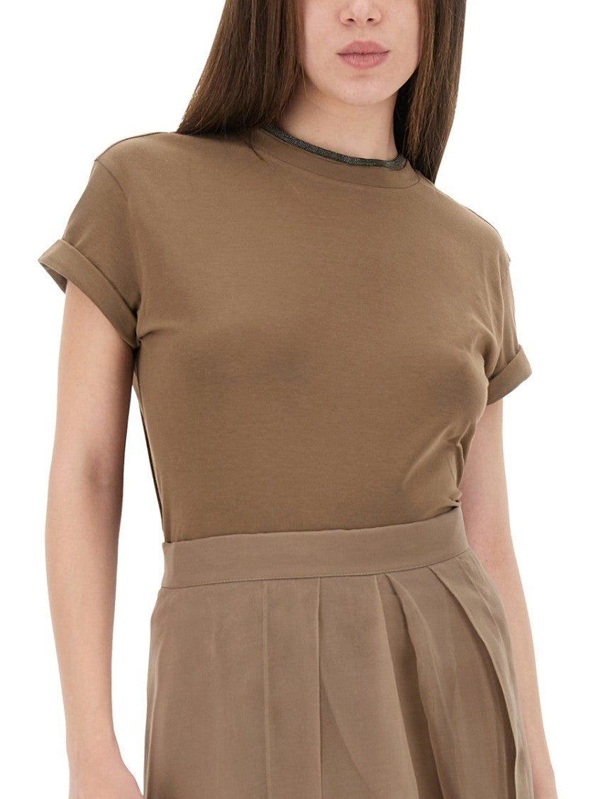 Brunello Cucinelli Refined Cotton Jersey T-Shirt With Timeless Appeal