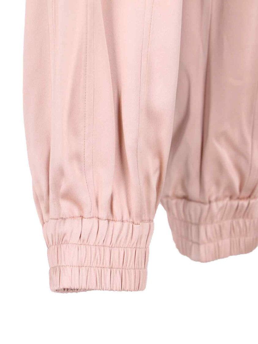 Sa Su Phi High-Waisted Silk Blend Athletic Pants With Drawstring Closure
