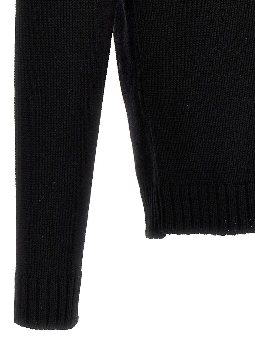 Zanone Ribbed Turtleneck Sweater In 100% Virgin Wool