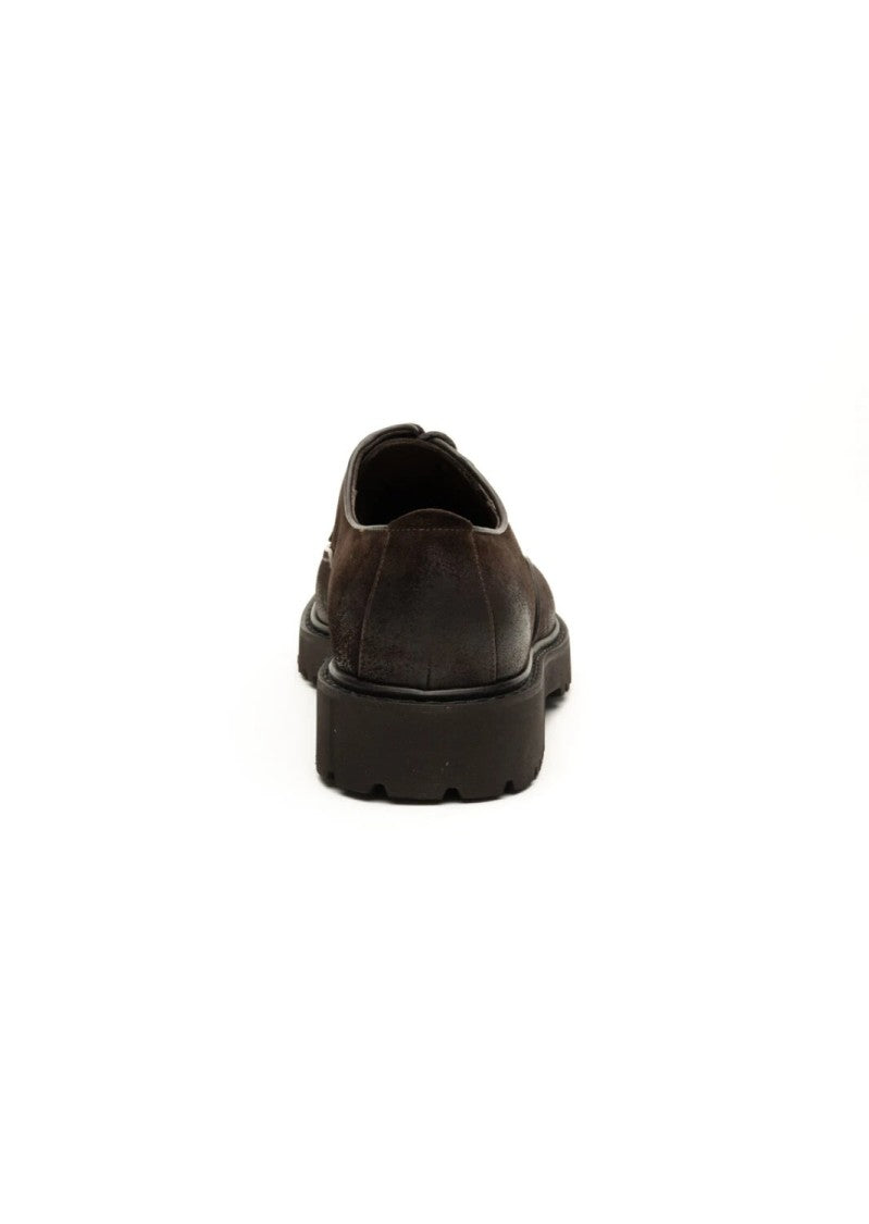 Doucal's Rounded Toe Suede Derby Loafers