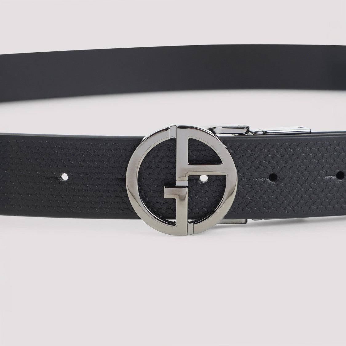 Giorgio Armani Black Plate Belt