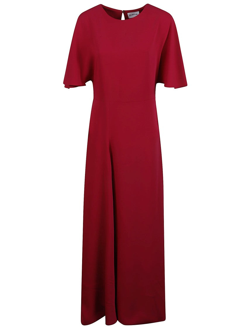 P.A.R.O.S.H. Relaxed Silhouette Evening Dress With Keyhole Back Detail