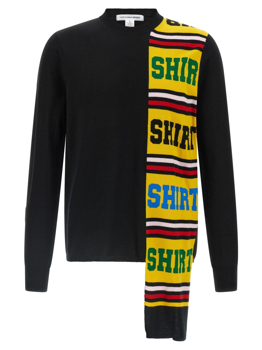 Comme Des Garçons Intarsia Patterned Wool Blend Sweater