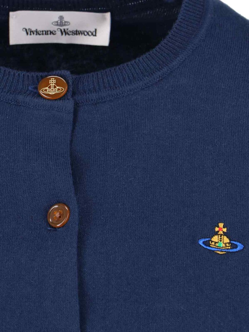Vivienne Westwood "Bea" Cropped Cardigan Blue