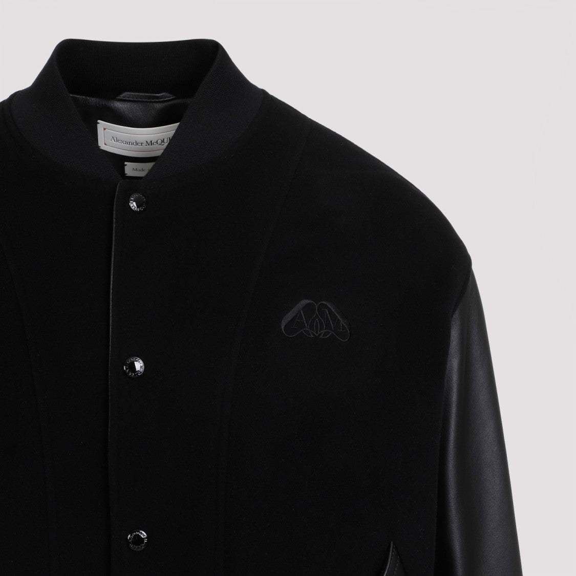 Alexander Mcqueen Black Calf Leather Jacket