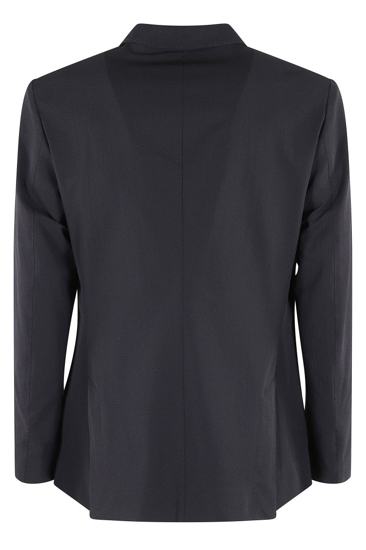 Herno Seersucker Technical Stretch Jacket With Classic Notched Collar