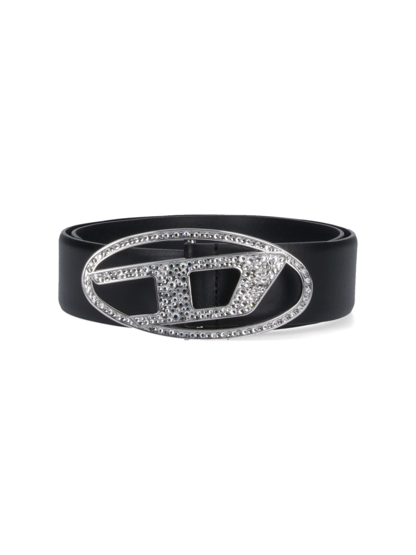 Diesel B-1Dr Logo Belt – Black