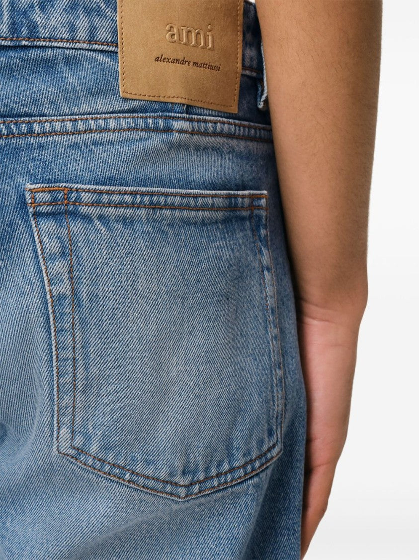 Ami Indigo Cotton Slim Jeans