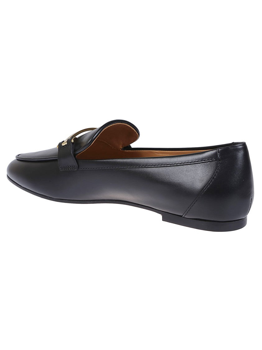 Tod's Leather Loafers With Subtle Gold Accent