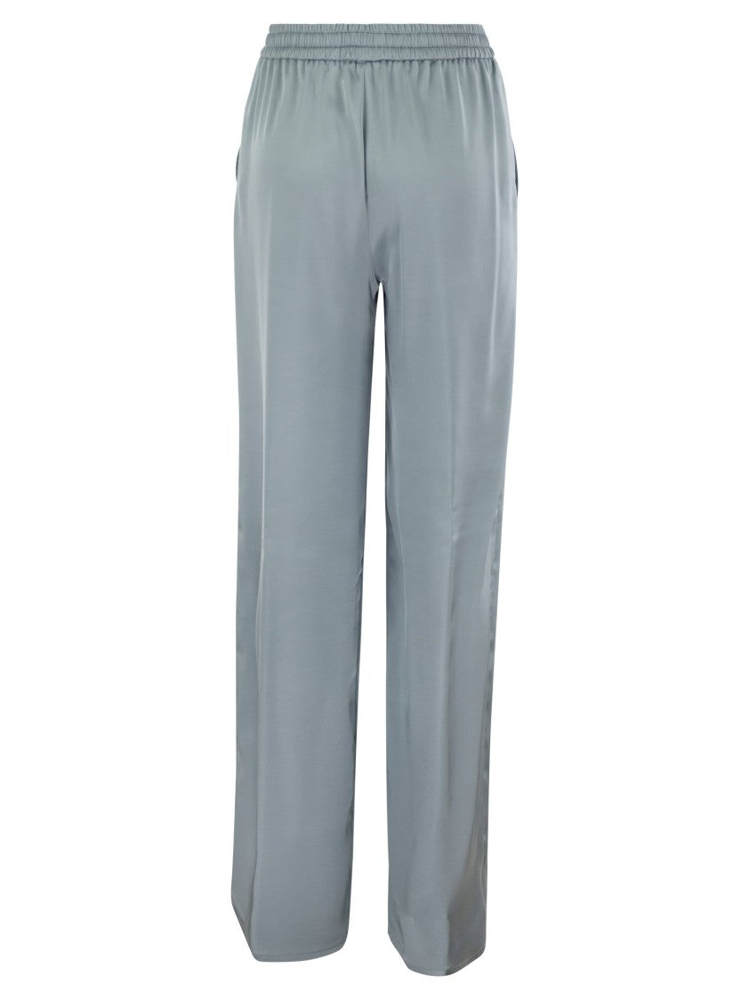 Herno Satin Trousers With Elasticated Waistband