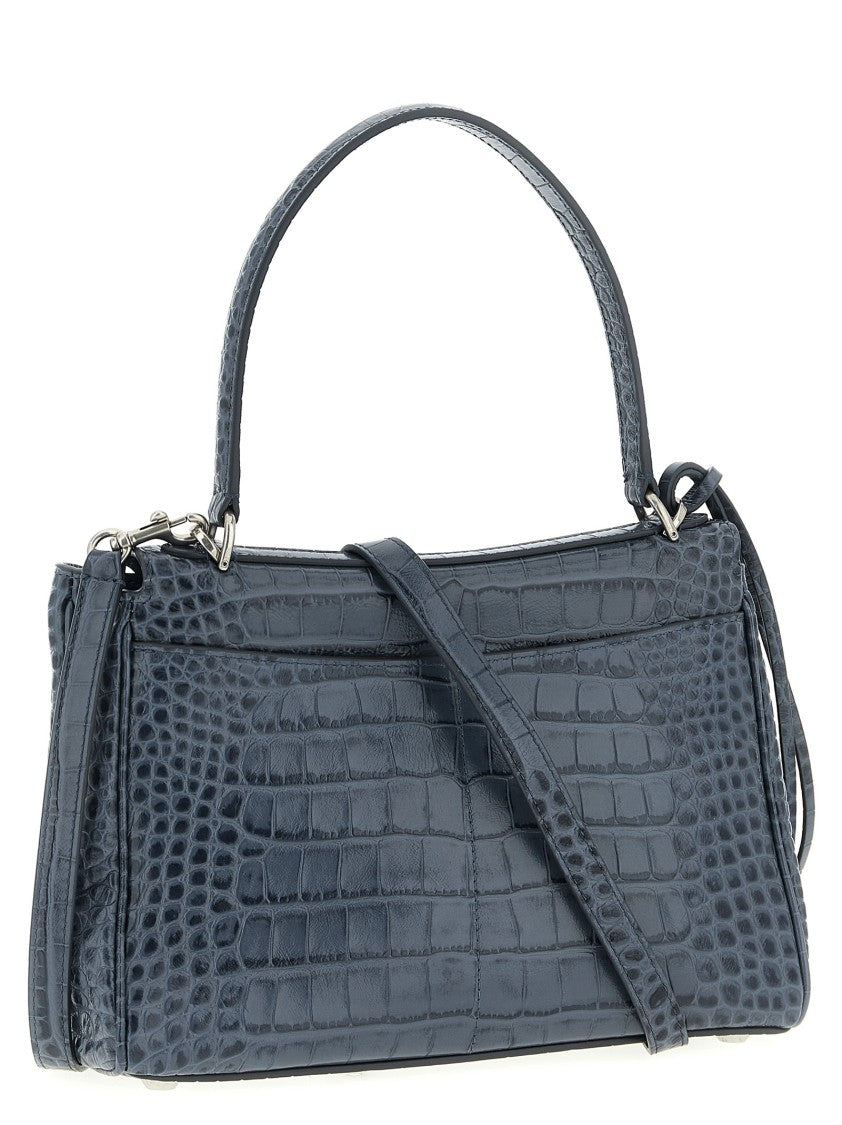 Balenciaga Small Handbag With Crocodile-Processed Calf Leather