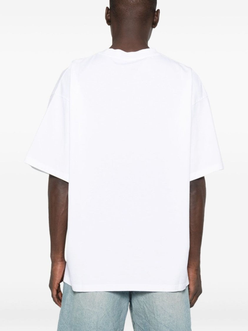 Martine Rose Playing Card Graphic Cotton T-Shirt With Crew Neck