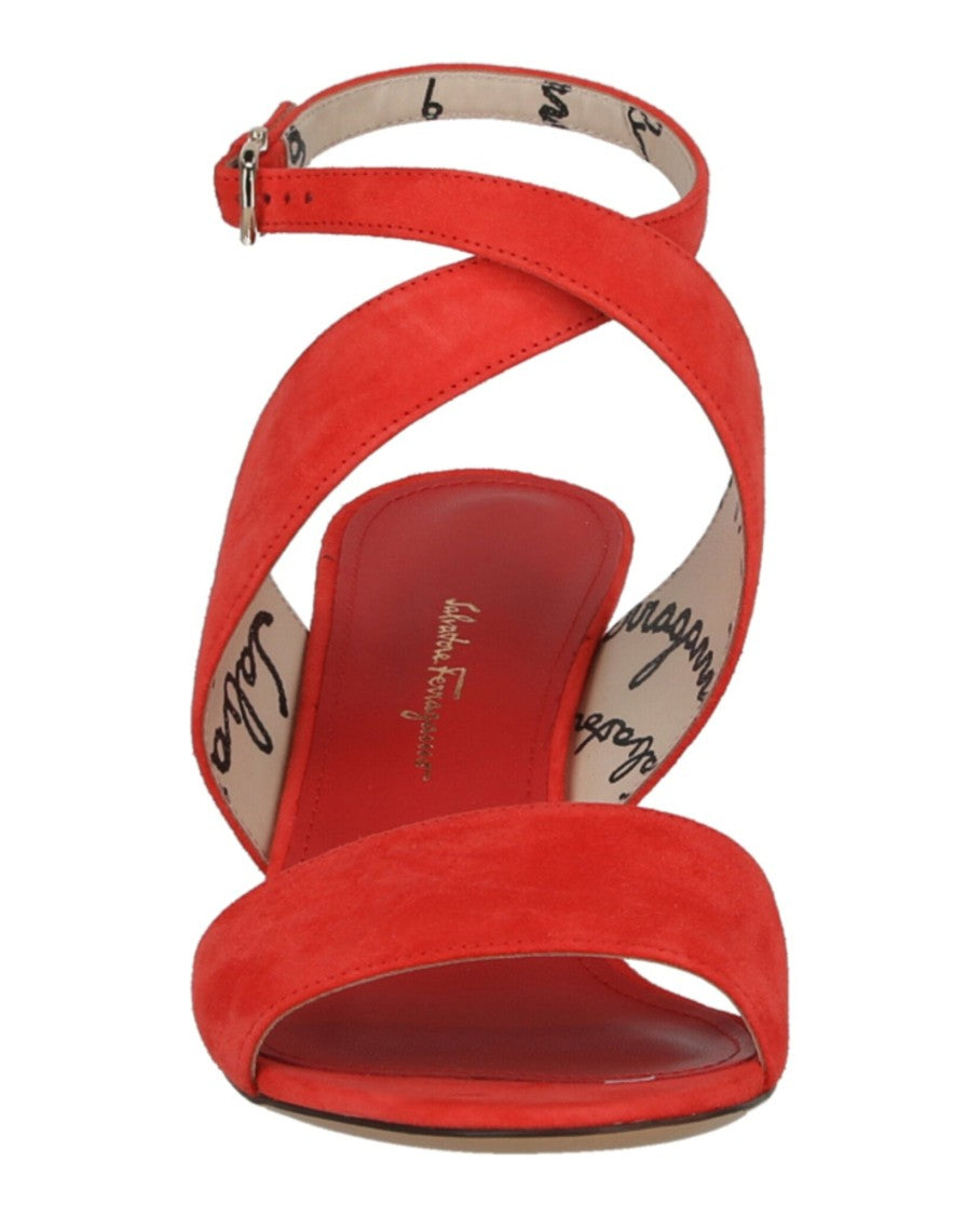 Ferragamo Sheena Suede Heel Sandals