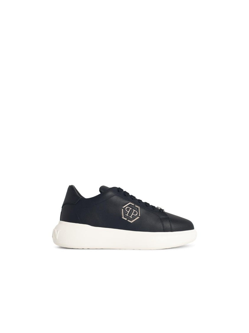 Philipp Plein Lo-Top' Black Leather Sneakers