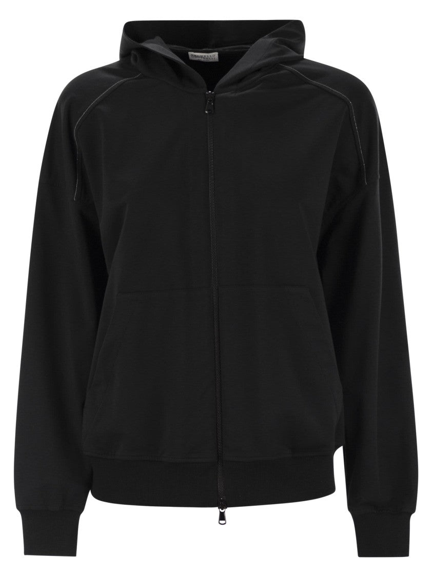 Brunello Cucinelli Lightweight Stretch Cotton Fleece Topwear
