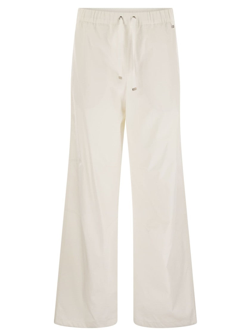 Herno Resort Cotton Trousers With Drawstring