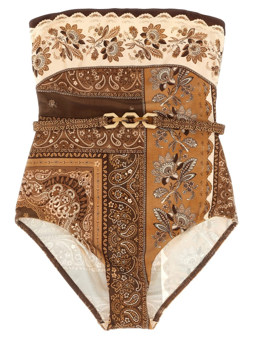 Zimmermann Lucky Bandeau' One-Piece Swimsuit