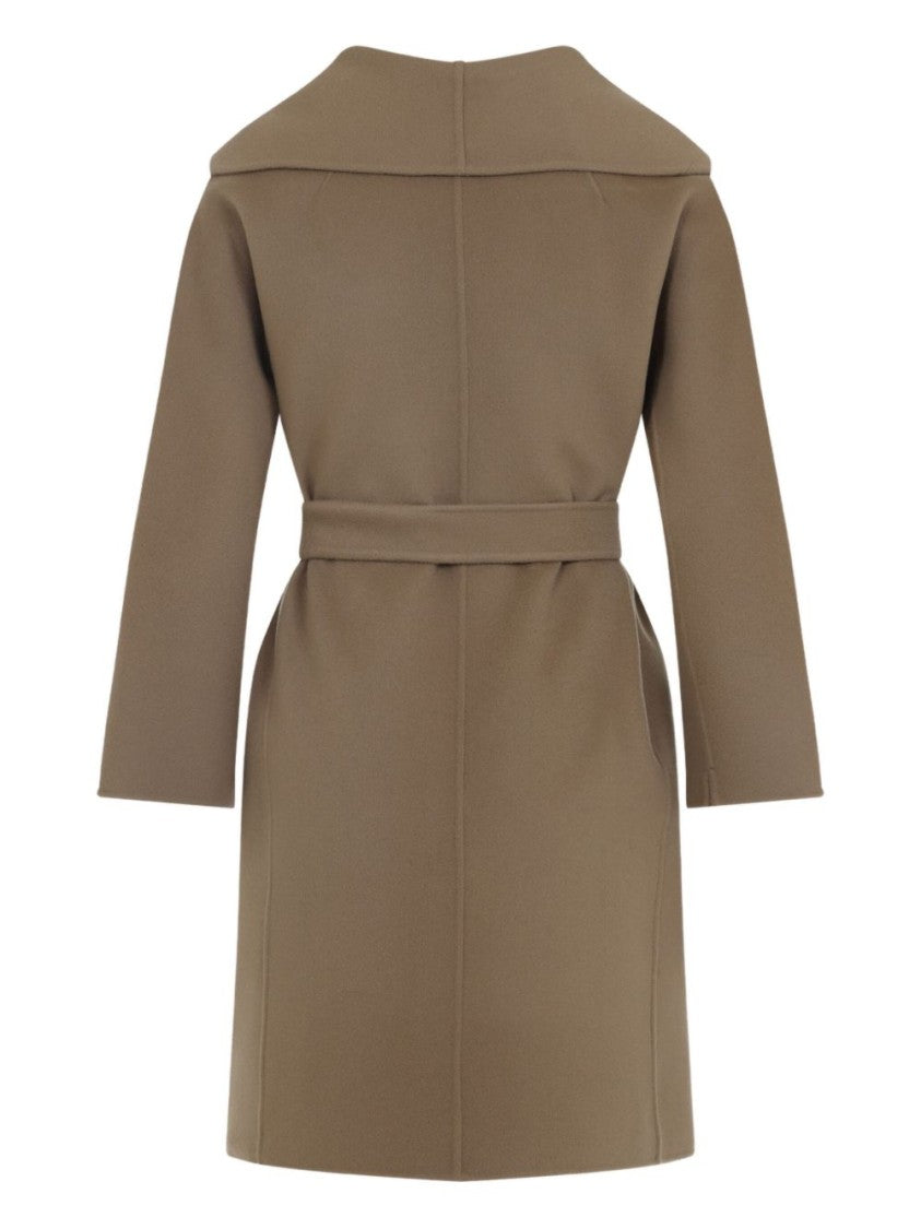 Max Mara Camel Wool Coat With Shawl Collar