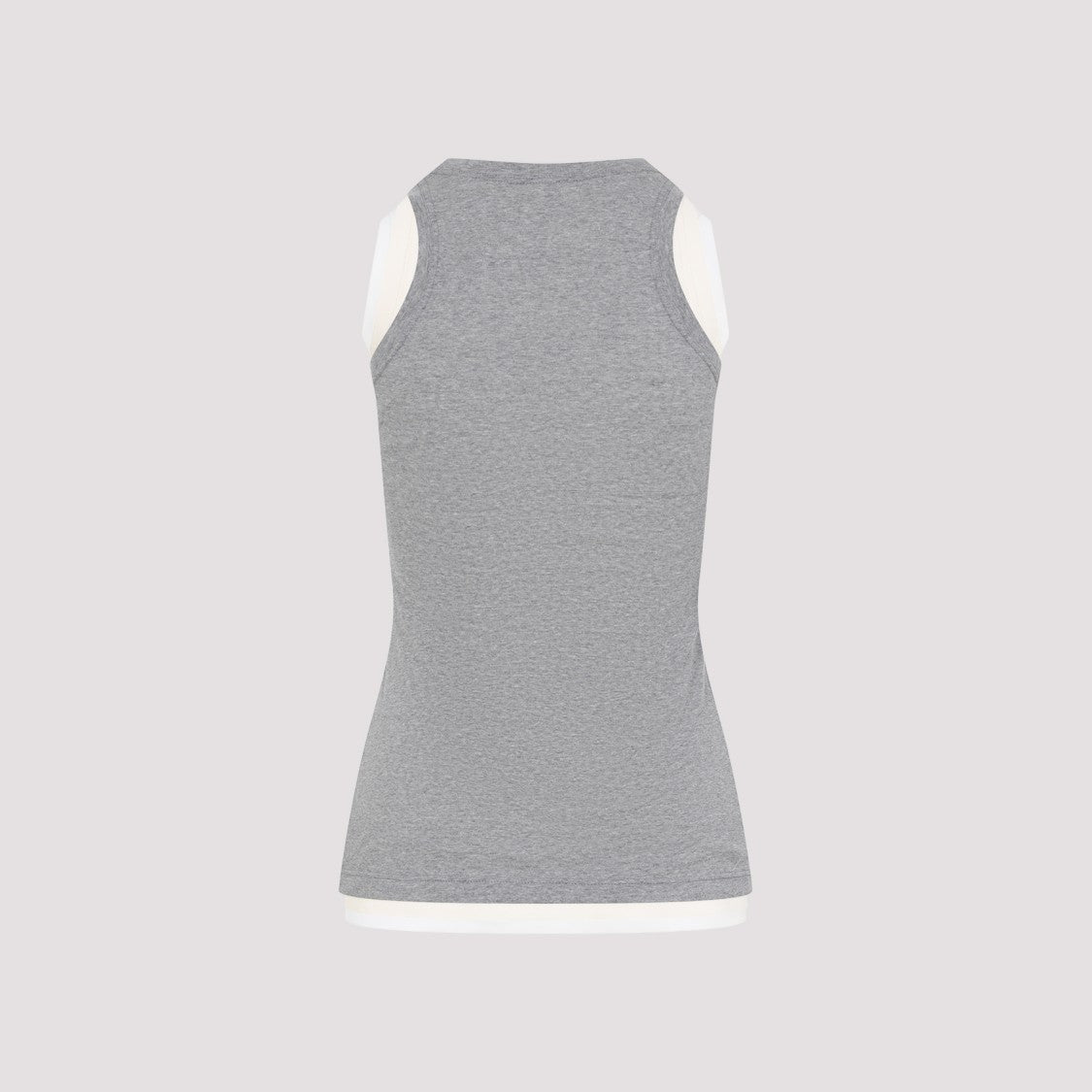 Jil Sander Fitted Sleeveless Top With Contrasting Hem Layer