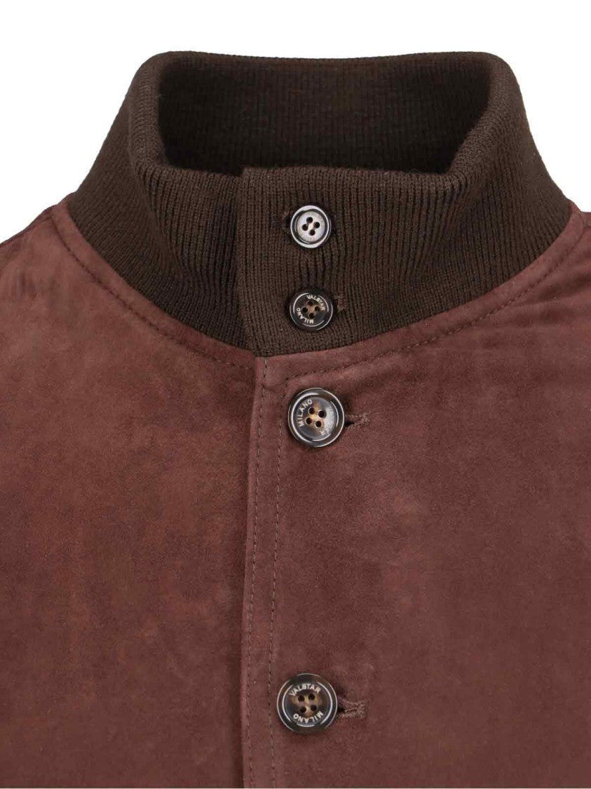 Valstar "Valstarino" Suede Bomber Jacket – Brown
