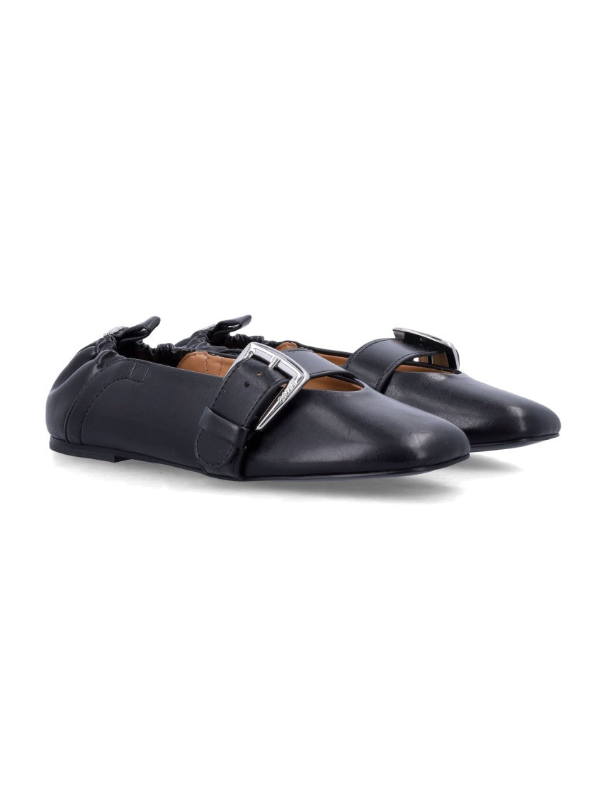 Ganni Butterfly Strap Ballerina