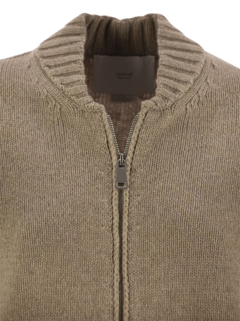 Vanisé Wool And Cashmere Cardigan With Zip