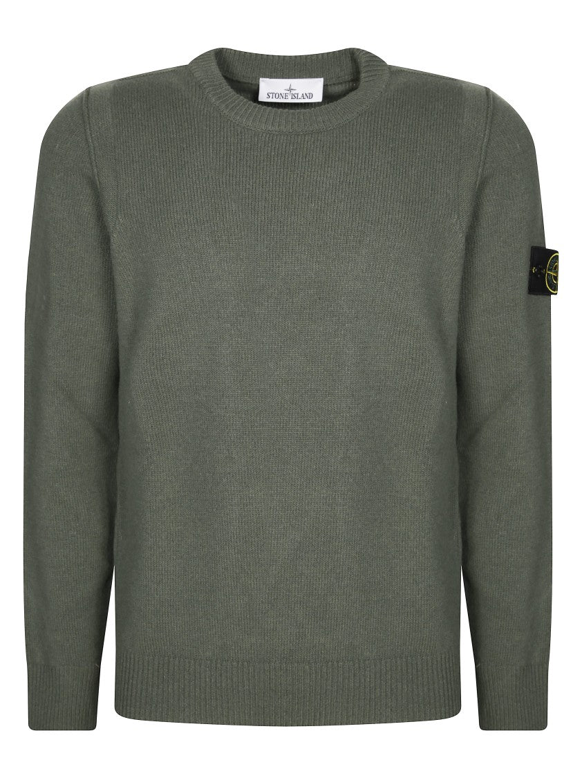 Stone Island Classic Crew Neck Sweater With Ribbed Detailing