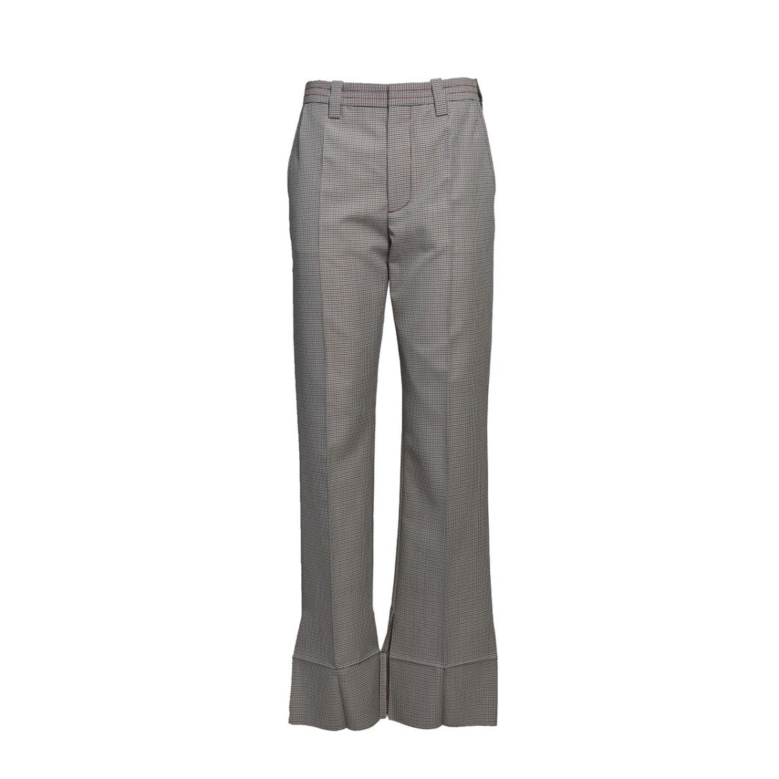 Marni Multicolor Houndstooth Wool Blend Straight Pants