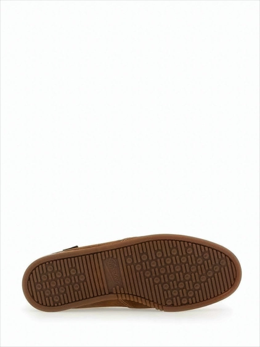 Paraboot Brown Suede Loafers With Moccasin Toe Design